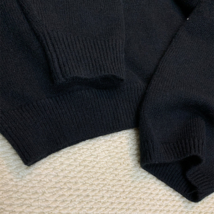 ชุดวิ่งขนแกะแขนยาวสำหรับผู้ชายเสื้อสเวตเตอร์ผ้าวูลถักแขนยาวพิมพ์โลโก้ได้ตามต้องการสำหรับฤดูหนาว - Product Image 2