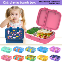 Aohea Boîte à lunch personnalisée mignonne en acier inoxydable avec un design à un seul niveau de qualité alimentaire pour l'école et les pique-niques