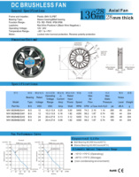 Ventilateur de refroidissement électrique BLDC réversible Sanyo 136R 136 mm 5400 tr/min 12 V 24 V à double roulement à billes OEM pour hôtels et armoires compactes