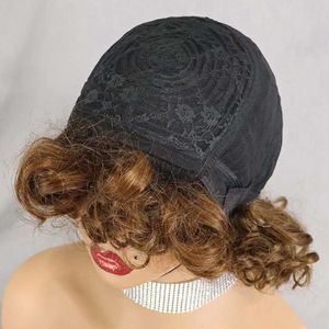 Nouveautés Perruque de <span class=keywords><strong>cheveux</strong></span> réels en vrac de style moelleux de densité 200% pour les femmes Perruques de <span class=keywords><strong>cheveux</strong></span> humains sans colle sans dentelle faites à la machine Bang - Product Image 4