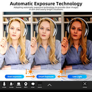Cámara web para PC, reconocimiento facial 1080P, cámara de videoconferencia con enfoque automático AF y micrófono, cámara web de escritorio para Wind10/11 - Product Image 4