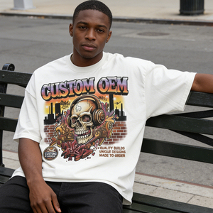 T-shirt pour homme en coton 100% - Coupe ample - Impression numérique personnalisée OEM - Épaules tombantes - Style streetwear - Boxy Spoty - Product Image 2