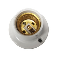 Support de fixation à vis E27, douille filetée en laiton, boîtier en bakélite/plastique, montage en surface, noir/blanc, base de luminaire pour plafond/mur