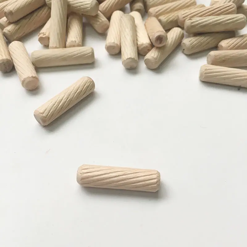 HOYE CRAFTS Wholesale Wooden Nails Round Fluted Hardwood Wood Dowel Pins