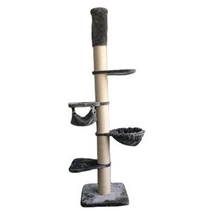 Longnew Lantai Hewan Peliharaan Ke Ketinggian Langit-langit Dapat Disesuaikan Kualitas Tinggi Pohon Kucing Besar Berkelanjutan Tiang Goresan 60*60*275,L CN;ANH - Product Image 1