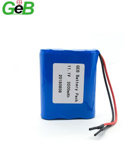 GEB 3s1p リチウムイオン 18650 11.1V 12V 3500mAh リチウムイオン電池パック LEDライト用 電動充電式バッテリー - Product Image 1