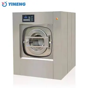 Profesyonel 100kg eğilebilir tam otomatik endüstriyel çamaşır makinesi, kurutma makinesi, düzleyici ütü, klasör, çamaşır ekipmanları