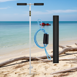 Ancla de arena Vevor de 36 pulgadas de acero inoxidable con mango extraíble y cuerda elástica para uso en motos acuáticas, kayaks y playa. - Product Image 2