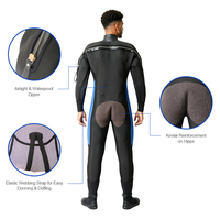 Combinaison de plongée en néoprène respirante et imperméable pour homme avec fermeture éclair dorsale et logo personnalisé pour la plongée sur glace et la plongée en eaux courantes