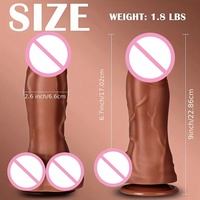 Vibrateur réaliste en silicone épais et volumineux avec 7 modes de vitesse, télécommande sans fil souple, vibrateur réaliste