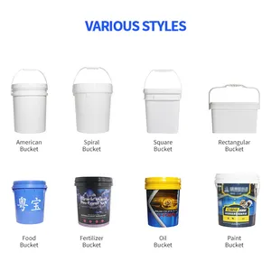 Custom Brightness Food Safe Material Plastic Pail Square Plastic Buckets Containers With Lids For Oil