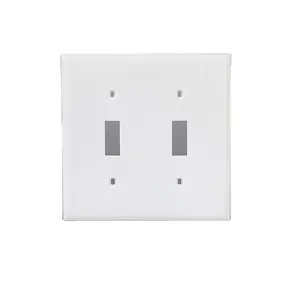 High-quality Home Simplicity Security 2 Gang Toggle Switch Plastic Wall Plate