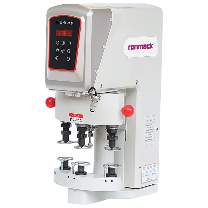 RONMACK 848P Three Head Pneumatic Button Machine