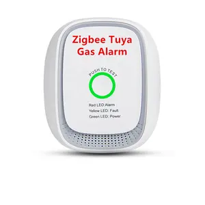 جهاز كشف غاز ذكي قابل للاحتراق Tuya Zigbee لأمن الحرائق جهاز إنذار غاز البترول المسال الطبيعي المتين