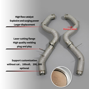 Pour Mercedes Benz <span class=keywords><strong>AMG</strong></span> GT63 GT63S 4.0T 2019-2023, Downpipe d'échappement racing isolé en SUS304, libère de la <span class=keywords><strong>puissance</strong></span> - Product Image 2