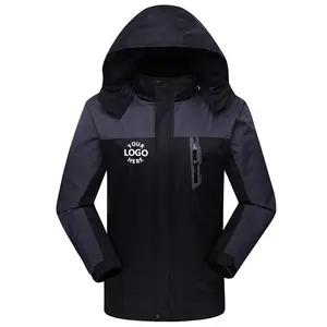 High quality best outdoor wear supplier black blank waterproof shell hoody hiking softshell jacket