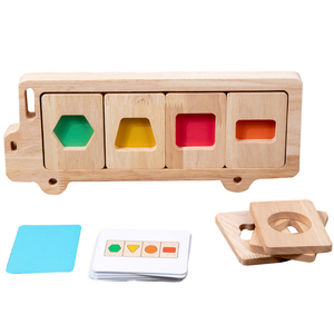 En bois Montessori géométrique 3D Puzzle couleur forme Cognitif Match aides pédagogiques enfants jouets éducatifs pour enfants garçons filles - Product Image 2