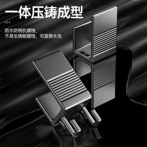 ชั้นวางฝาหม้อสแตนเลสแบบติดผนังพร้อมตะขอสำหรับจัดเก็บในครัวรูปทรงสี่เหลี่ยมผืนผ้าดีไซน์อเนกประสงค์ - Product Image 3