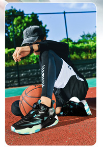 High <b>Top</b> Basketball Sneakers with Lacing Closure Breathable High Rebound Cushioning Durable Rubber Outsole Walking style shoes - Product Image 3