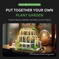 Blocs de construction de jardin botanique néoclassique avec vue sur la rue, 2231 pièces, briques MOC avec lumière LED, modèle à assembler soi-même, jouet de collection, cadeau