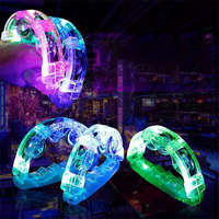 LED-Handblitz-Ringglocke Buntes Tamburin Handperkussionsinstrument mit Leuchteffekt für Hochzeiten Nachtclubs Bars Partys