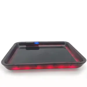 Échantillon gratuit Logo personnalisé vente en gros métal coloré tabac LED plateau roulant personnalisé Led plateau roulant LED