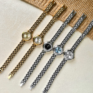 Relojes de cuarzo de lujo para parejas, pulsera de acero inoxidable, esfera azul, caja redonda-cuadrada de 40 mm. - Product Image 3
