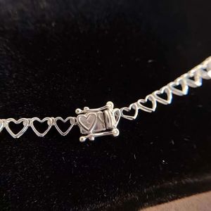 Collier tennis en or pur 18 carats Xinfly, forme cœur, diamant naturel 3,0 carats - Product Image 3