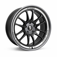 Nouvelles jantes en alliage forgé YUE 2 pièces, noir mat avec lettrage argenté sur le rebord, multi-branches, jantes de course légères, personnalisées JDM Sport