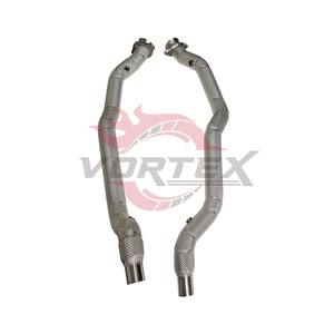 Tubo de Escape de Alto Rendimiento Vortex con Protección Térmica, Acero Inoxidable SS304, Acabado Espejo, para Jaguar F-Type S R SVR 3.0 5.0 Supercargado, Instalación con Pernos - Product Image 2