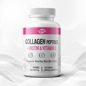 เฮิร์บไลฟ์ หรือผลิตภัณฑ์เสริมอาหารแบบปรับแต่งได้ ช่วยบำรุงผม เล็บ และผิวให้แข็งแรง ไบโอตินและวิตามินซี คอลลาเจนเปปไทด์ชนิดเม็ด - Product Image 1