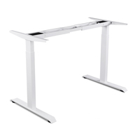 Bureau d'ordinateur électrique ergonomique et durable, réglable en hauteur, extensible, à deux moteurs, avec structure métallique assemblée, certifié CE FCC