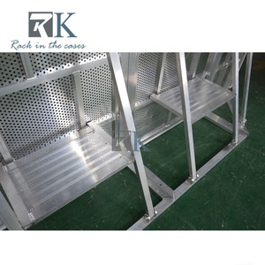 Outdoor Event Crowd Control Barrier Silver Crowd Barrier Safety Barricade Fence Mobile Crowd Barrier for Concert Use - Product Image 6