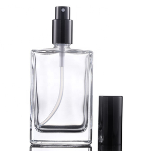 Di lusso 50ml bottiglia di profumo piatta quadrata di vetro elegante e vuota di cristallo di riempimento Roll-on pompa spruzzatore Top Box per uso diffusore - Product Image 6