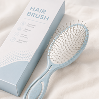 Brosse à cheveux Taolu durable en paille de blé avec aiguilles en acier, brosse démêlante écologique pour massage du cuir chevelu, pour salon et maison