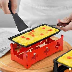 Plaque de cuisson portable antiadhésive en métal pour <span class=keywords><strong>raclette</strong></span>, four, grill, rôtissoire, plateau de cuisson, ensemble de cuisson pour le camping, outil de cuisson - Product Image 3