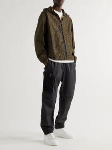 Veste à capuche réversible pour hommes de luxe personnalisée avec logo imprimé veste coupe-vent élégante <span class=keywords><strong>manteau</strong></span> coupe-vent imprimé - Product Image 2