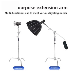 Serie Meeking/TUTU K-<span class=keywords><strong>9</strong></span>, Soporte en C de Doble Uso para Transmisión en Vivo, Patas Mágicas de Acero Inoxidable Reforzado, Desmontable, Profesional para Estudio de Cine - Product Image 6