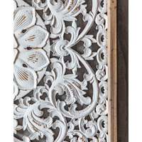 Vintage qualité dernières conceptions décoration murale en bois massif sculpture à la main carré Art mural pour la décoration de chambre et de bureau