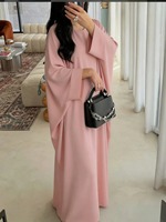 Robe longue à manches chauve-souris, tenue élégante ample grande taille, idéale pour les occasions décontractées quotidiennes des femmes du Moyen-Orient