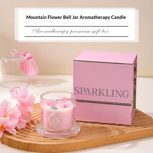 Luxury Mini Glass Cover Smokeless Scented Candle <b>Cup</b> Handmade Aroma Gift Souvenir - Product Image 3