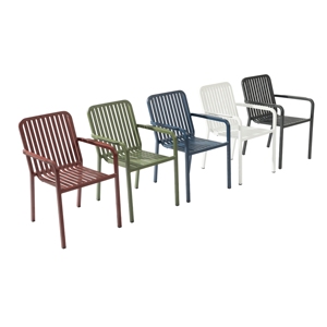 Chaise de salle à manger en métal <span class=keywords><strong>aluminium</strong></span> thermolaqué de luxe, motif découpé au laser, pour patio et <span class=keywords><strong>jardin</strong></span>, chaise d'appoint et <span class=keywords><strong>fauteuil</strong></span> - Product Image 2