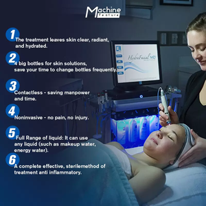 Appareil facial 14-en-1 multifonctionnel pour nettoyage en profondeur du visage, soin de la peau, dermabrasion à jet d'eau, peeling sous vide, éliminateur de points noirs, prise US - Product Image 4