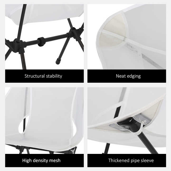 Wholesale Outdoor 7075 Aluminum High Quality Mesh Fabric Collapsible Foldable Beach Moon Camping Reclining Chair
