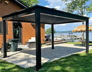 Retractable louver aluminum gazebo Modern Style Patio Waterproof Aluminum Pergola Canopy Garden aluminum pavilion pergola - Product Image 4