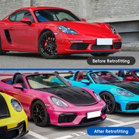 Kit carrosserie de modification et de mise à niveau pour pare-chocs avant et calandre, pour Porsche 718 Cayman BOXSTER 982 (2016-2023)