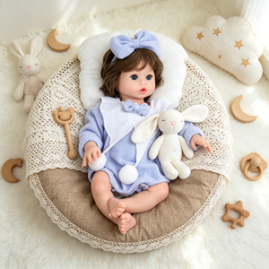 Poupée bébé <span class=keywords><strong>reborn</strong></span> en silicone de 18 pouces, fille, toucher doux, nouveau-né, pour cadeau d'enfant, poupées <span class=keywords><strong>reborn</strong></span> en silicone réaliste - Product Image 3