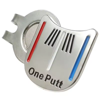 Marqueur de balle de golf en métal One Putt avec clip magnétique pour chapeau – Outil durable d'alignement et de visée pour l'entraînement au golf