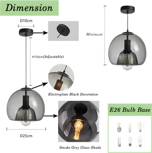 Lampadario a Sospensione Rustico in Vetro di Buona Qualità, Decorazione per <span class=keywords><strong>Cucina</strong></span>, Lampada di Lusso, Ciondolo Moderno a Sfera in Vetro Stile Nordico per Ristorante - Product Image 5