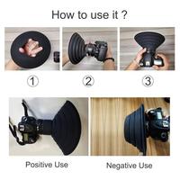 Pare-soleil universel pliable en silicone de 30-50 mm pour objectifs d'appareil photo
